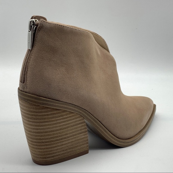 VINCE CAMUTO Ginsel Taupe Suede Bootie - Picture 8 of 15